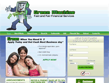 Tablet Screenshot of greenmachineloans.com
